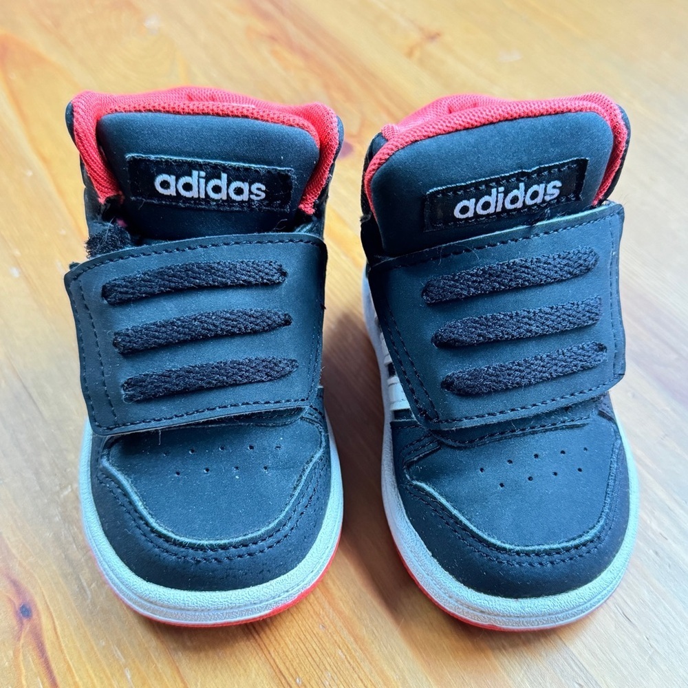 Adidas black & red  sneakers size 5